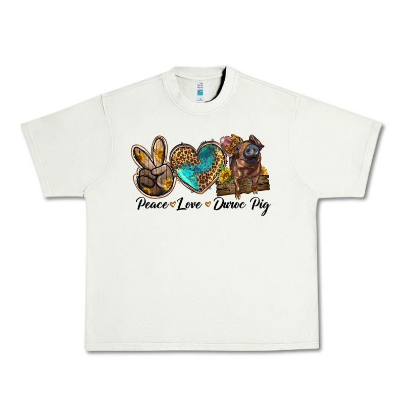 Peace Love Duroc Pig Urban Heavy Tee by LillyAllenDesigns | Teevron