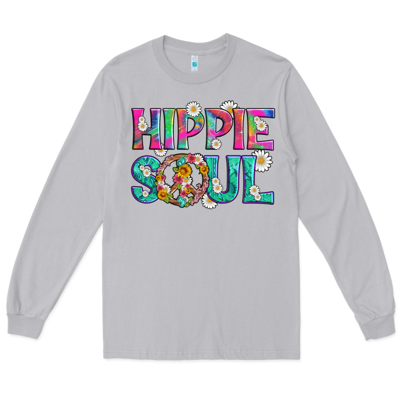 Hippie Soul With Tie Dye And Flowers Long Sleeve Tee by Artiststas | Teevron