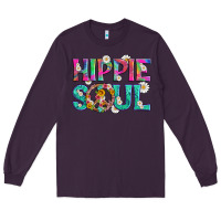 Plum hippie soul with tie dye and flowers Long Sleeve Tee - Artiststas