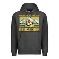 Charcoal Heather Geocaching, geocaching travel bug, geocache, Premium Hoodie - artisFamous