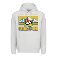 Dove Grey Geocaching, geocaching travel bug, geocache, Premium Hoodie - artisFamous