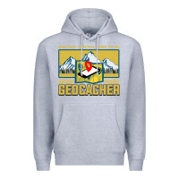 Heather Grey Geocaching, geocaching travel bug, geocache, Premium Hoodie - artisFamous