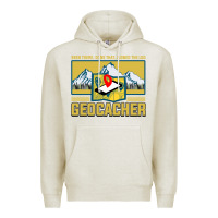 Oatmeal Heather Geocaching, geocaching travel bug, geocache, Premium Hoodie - artisFamous
