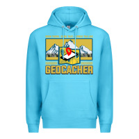 Ocean Blue Geocaching, geocaching travel bug, geocache, Premium Hoodie - artisFamous