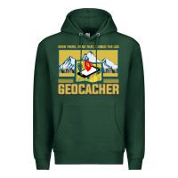 Sports Green Geocaching, geocaching travel bug, geocache, Premium Hoodie - artisFamous