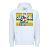 White Geocaching, geocaching travel bug, geocache, Premium Hoodie - artisFamous