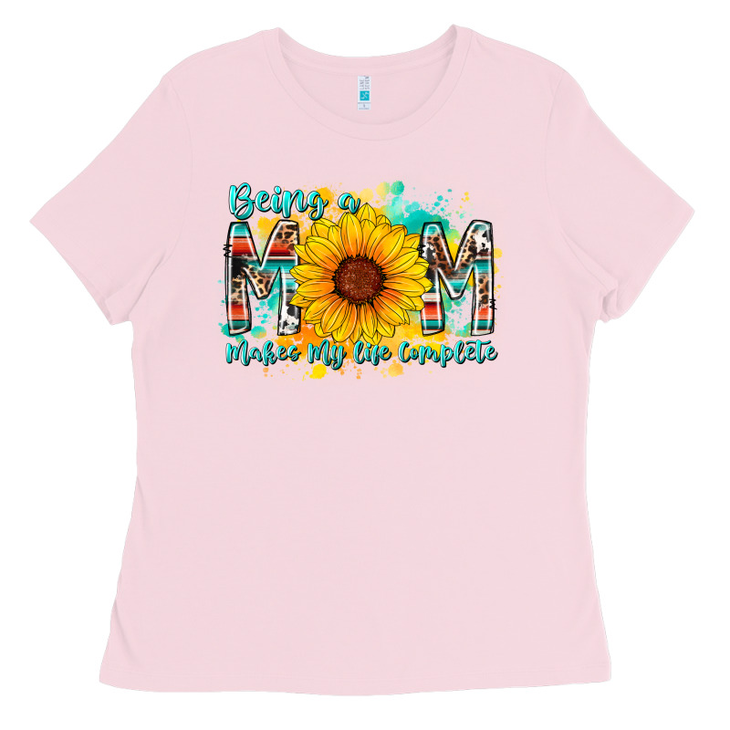 Being A Mom Makes My Life Complete Ladies Tee by RacoonDesign | Teevron