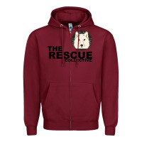 Burgundy The Rescue Collective Zipper Hoodie - Bettercallsaul