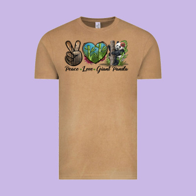 Peace Love Giant Panda Vintage Tee Designed By Lillyallendesigns
