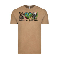 Vintage Coffee Peace Love Giant Panda Vintage Tee - LillyAllenDesigns