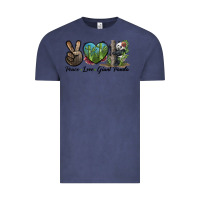 Vintage Denim Peace Love Giant Panda Vintage Tee - LillyAllenDesigns