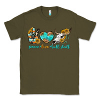 Army Green peace love bull skull bbs Classic Tee - BundleAndBundleShop