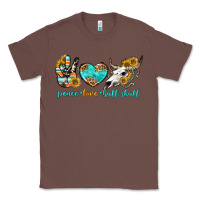 Chestnut peace love bull skull bbs Classic Tee - BundleAndBundleShop