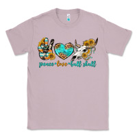 Lilac peace love bull skull bbs Classic Tee - BundleAndBundleShop