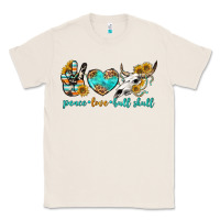 Natural peace love bull skull bbs Classic Tee - BundleAndBundleShop