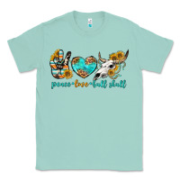Seafoam peace love bull skull bbs Classic Tee - BundleAndBundleShop