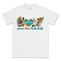 White peace love bull skull bbs Classic Tee - BundleAndBundleShop
