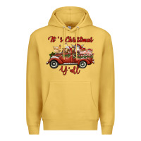 Antique Gold it's christmas y'all truck with farm animals Premium Hoodie - RanaPortraitStore