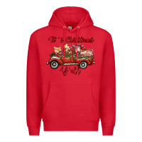 Red it's christmas y'all truck with farm animals Premium Hoodie - RanaPortraitStore