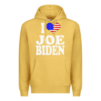 Antique Gold i love joe biden Premium Hoodie - artisFamous