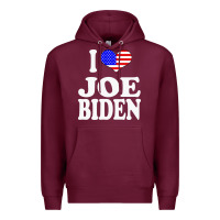 Burgundy i love joe biden Premium Hoodie - artisFamous
