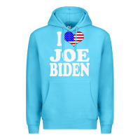 Ocean Blue i love joe biden Premium Hoodie - artisFamous