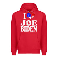 Red i love joe biden Premium Hoodie - artisFamous