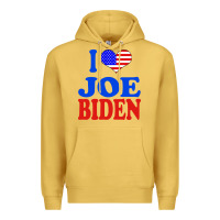 Antique Gold i love joe biden Premium Hoodie - artisFamous
