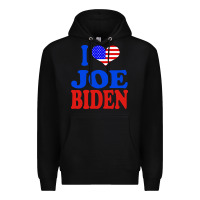 Black i love joe biden Premium Hoodie - artisFamous