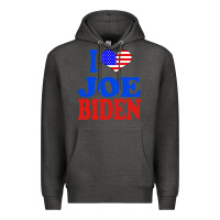 Charcoal Heather i love joe biden Premium Hoodie - artisFamous
