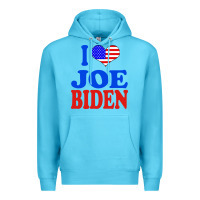 Ocean Blue i love joe biden Premium Hoodie - artisFamous