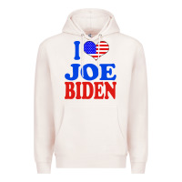 Pale Pink i love joe biden Premium Hoodie - artisFamous