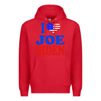 Red i love joe biden Premium Hoodie - artisFamous