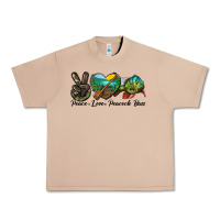 Burro Peace Love Peacock Bass Urban Heavy Tee - LillyAllenDesigns