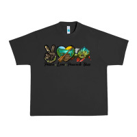 Pigment Black Peace Love Peacock Bass Urban Heavy Tee - LillyAllenDesigns