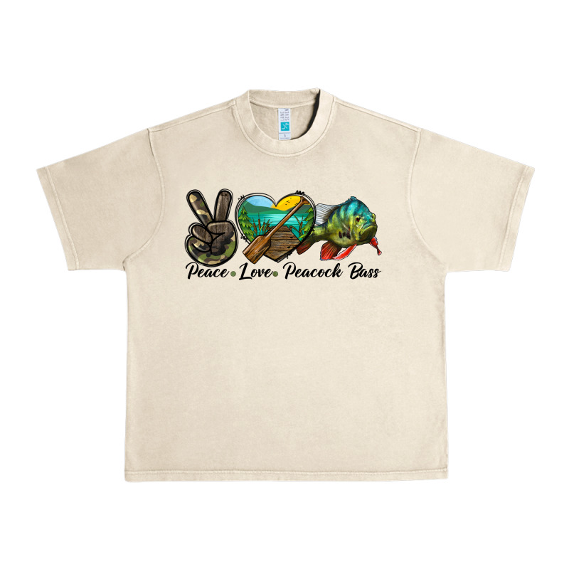 Peace Love Peacock Bass Urban Heavy Tee by LillyAllenDesigns | Teevron
