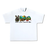 White Peace Love Peacock Bass Urban Heavy Tee - LillyAllenDesigns