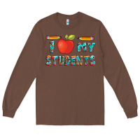 Chestnut i love my students with pen and Long Sleeve Tee - Artiststas