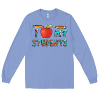 Colony Blue i love my students with pen and Long Sleeve Tee - Artiststas