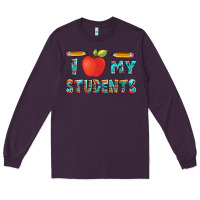 Plum i love my students with pen and Long Sleeve Tee - Artiststas