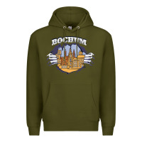Army Green Bochum city Premium Hoodie - artisFamous
