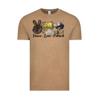 Vintage Coffee peace love ostrich Vintage Tee - LillyAllenDesigns
