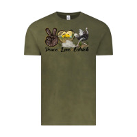 Vintage Olive peace love ostrich Vintage Tee - LillyAllenDesigns