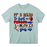 Arona It's Hard To Beat A Person Who Never Gives Up Heavy Core Tee - BundleAndBundleShop