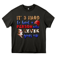 Asphalt It's Hard To Beat A Person Who Never Gives Up Heavy Core Tee - BundleAndBundleShop