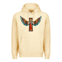 Pina Colada our lady of guadalupe cross with wings Premium Hoodie - BarkalooDesign