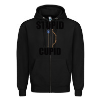 Black Stupid Cupid Zipper Hoodie - Bettercallsaul