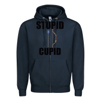Navy Stupid Cupid Zipper Hoodie - Bettercallsaul