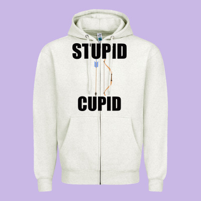 Stupid Cupid Zipper Hoodie Designed By Bettercallsaul