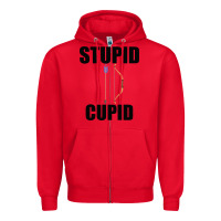 Red Stupid Cupid Zipper Hoodie - Bettercallsaul